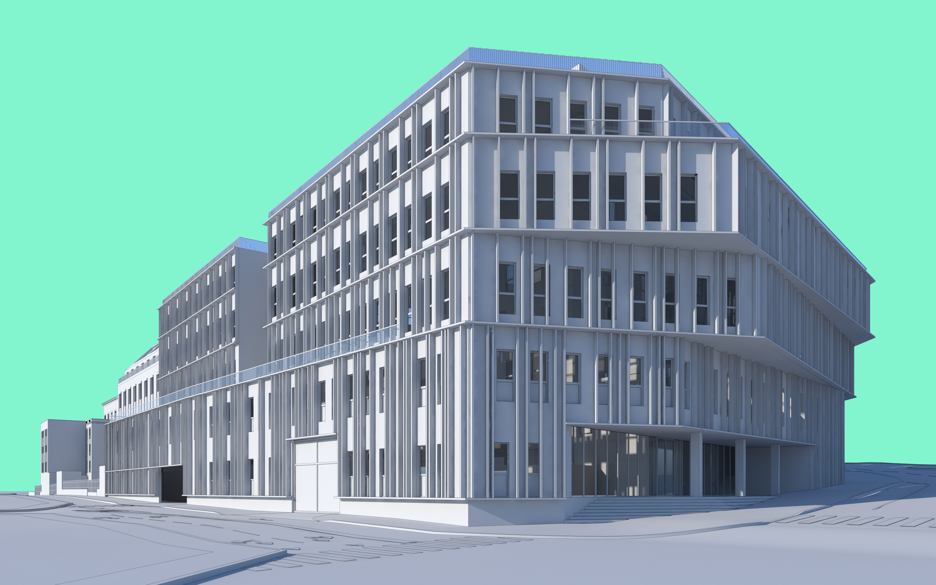 INSTITUT CURIE - Modélisation architecturale — vue 1